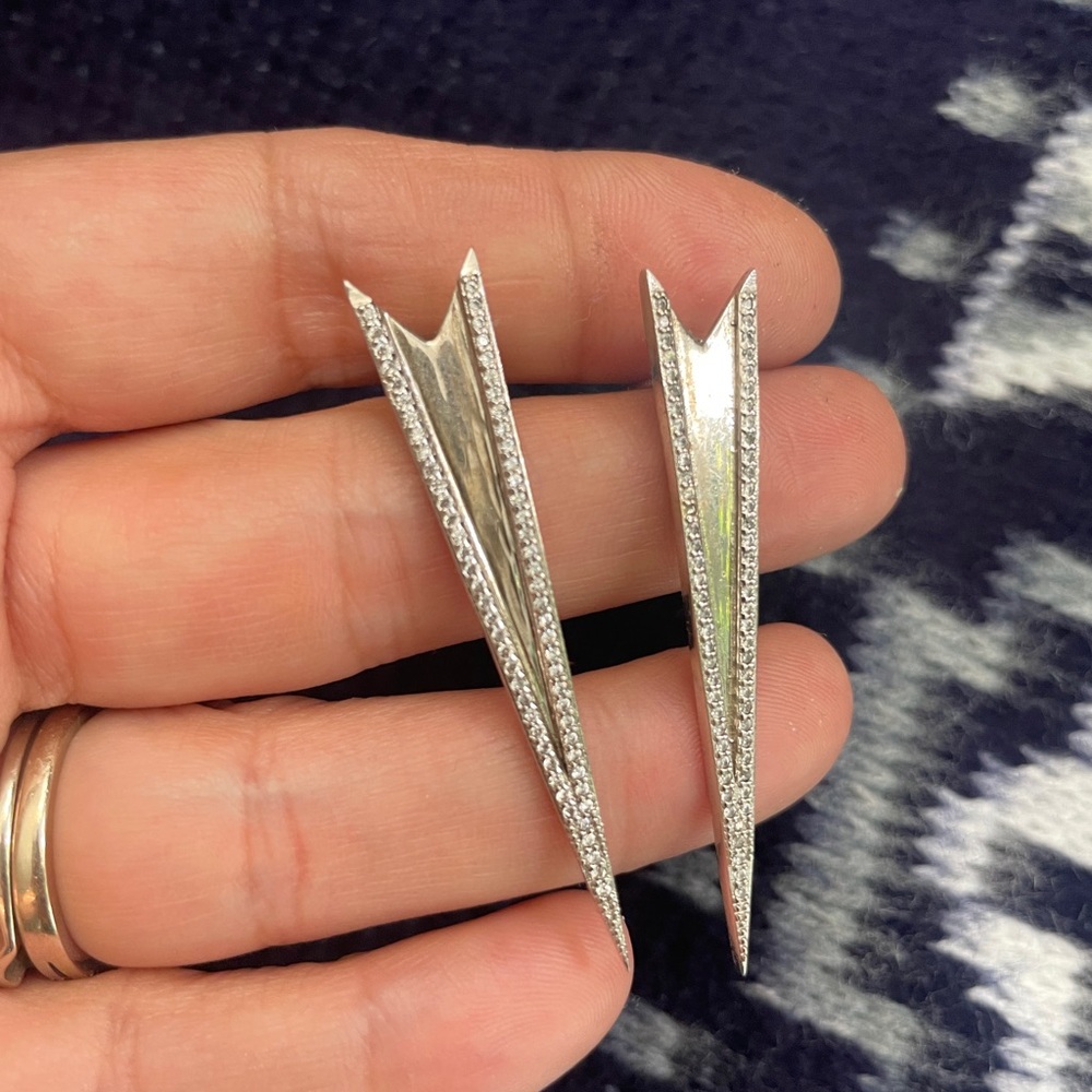 Silver Tone Geometric Earrings
